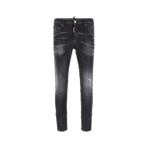 Dsquared Men Black Stretch Denim Skater Jeans